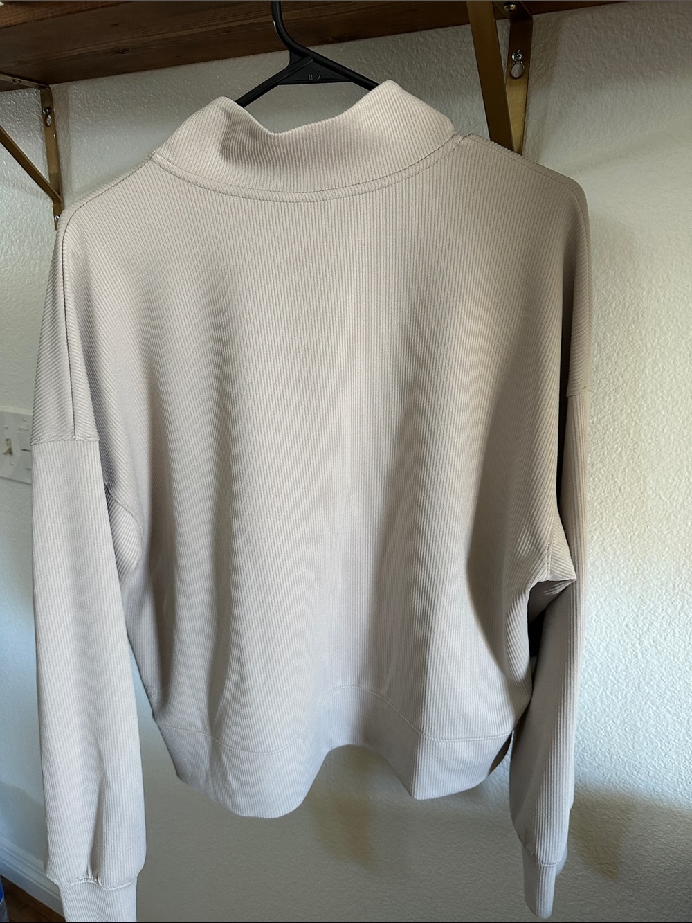 All in Motion Half Zip Beige Sweatshirt - Picture 4 of 11